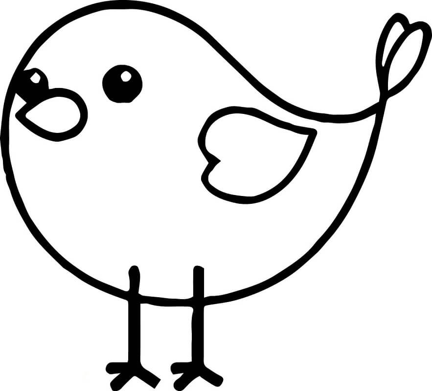 Cute Bird for 1 Year Old Kids Coloring Game Cute Bird for 1 Year Old Kids