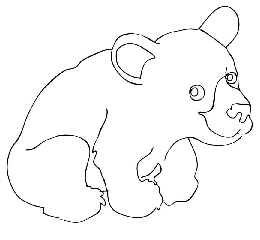 Cute Black Bear Cub Coloring Game Cute Black Bear Cub