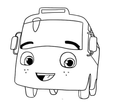 Cute Bus from Little Baby Bum Coloring Game Cute Bus from Little Baby Bum
