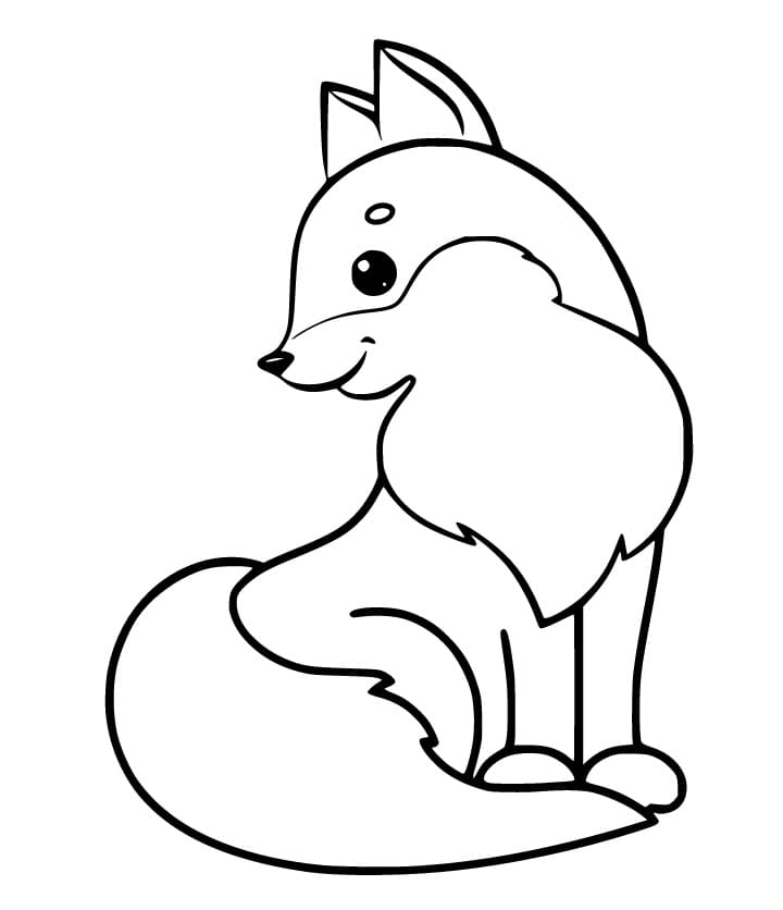 Cute Cartoon Fox Coloring Game Cute Cartoon Fox