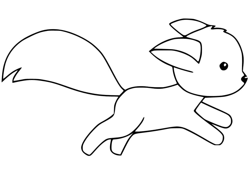 Cute Fox Running Coloring Game Cute Fox Running