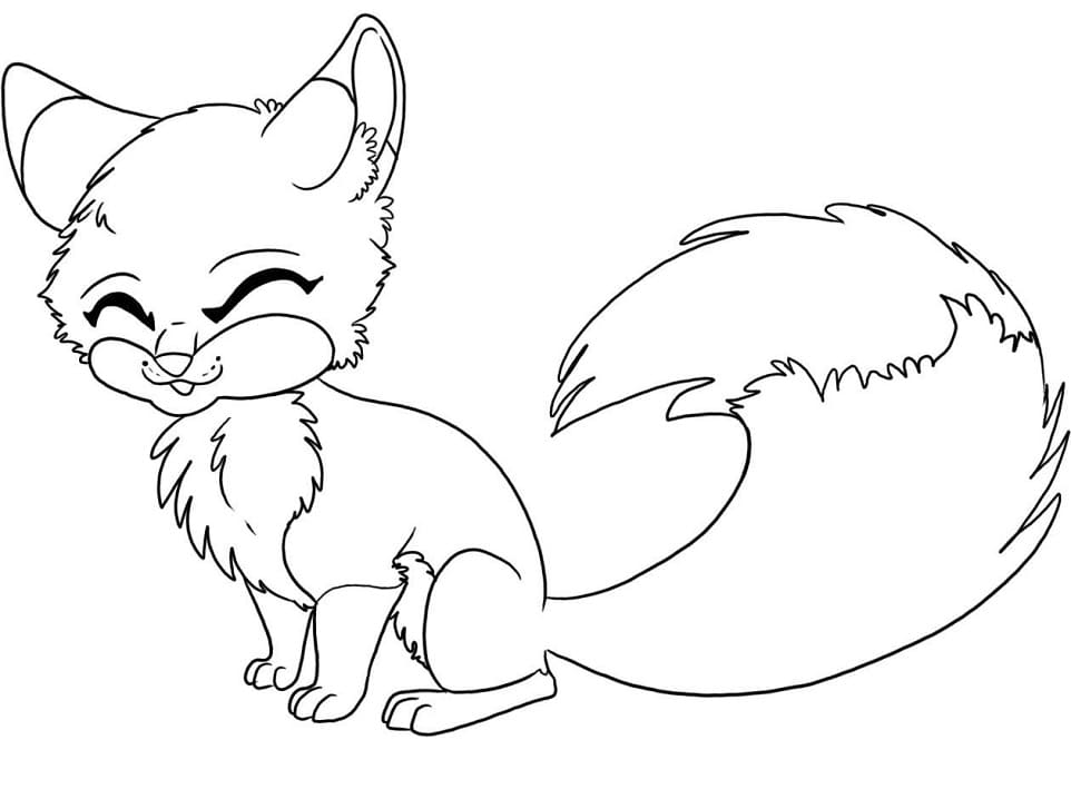 Cute Fox Smiling Coloring Game Cute Fox Smiling