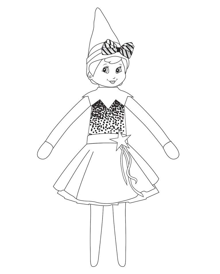 Cute Girl Elf on the Shelf