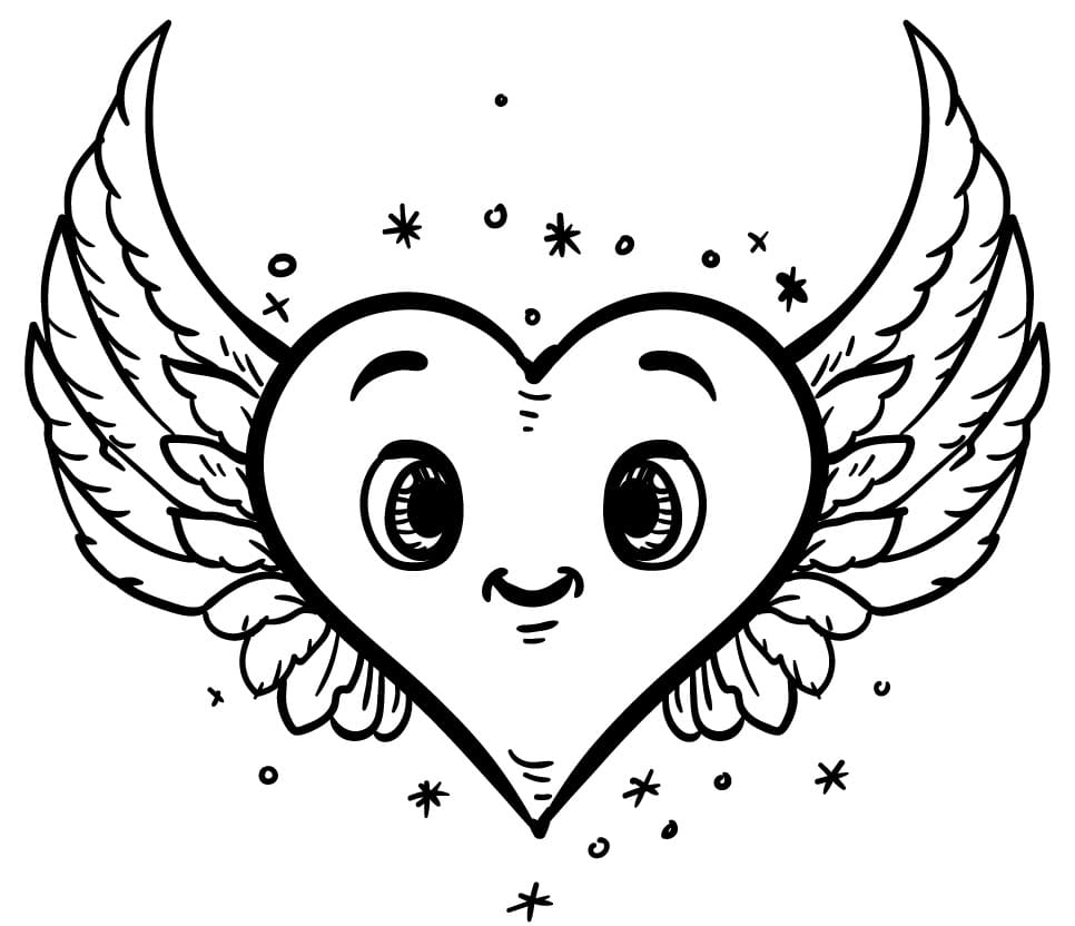 Cute Heart with Wings