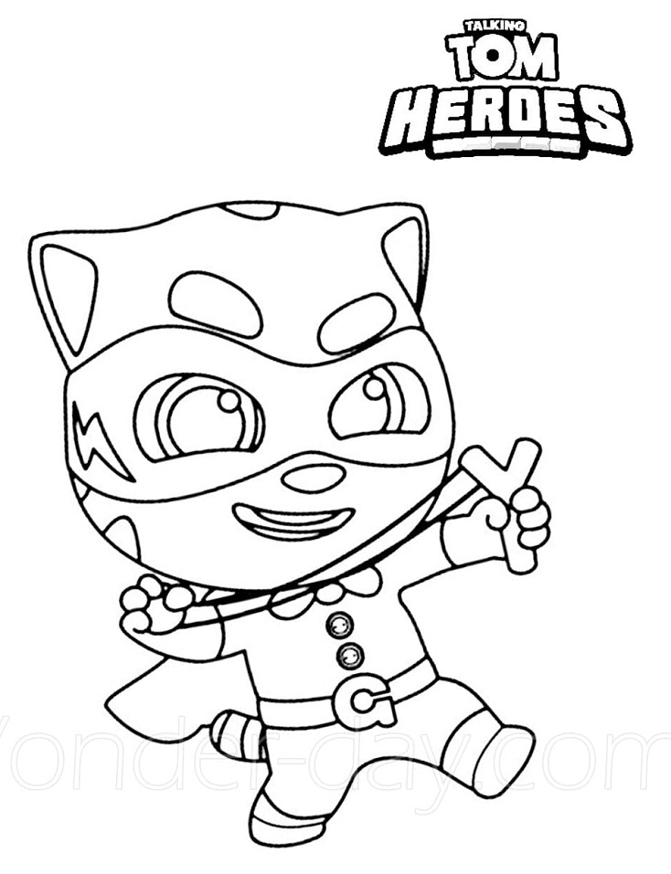 Cute Hero Tom Coloring Game Cute Hero Tom