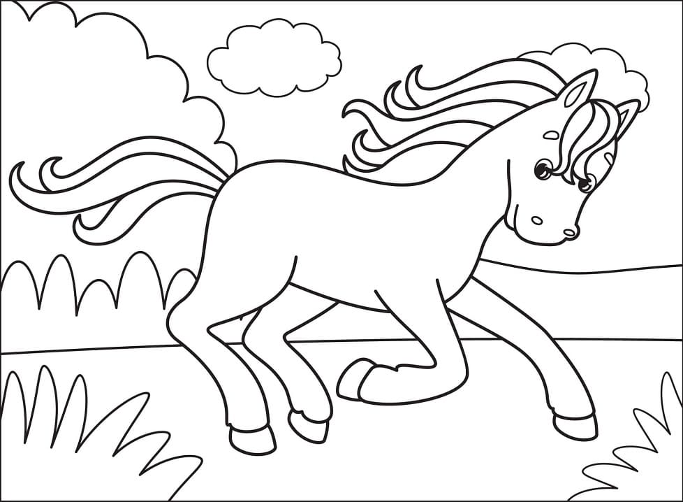 Cute Horse Running Coloring Game Cute Horse Running