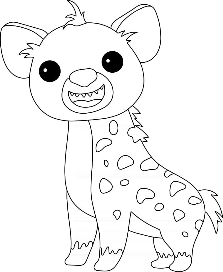 Cute Hyena Coloring Game Cute Hyena