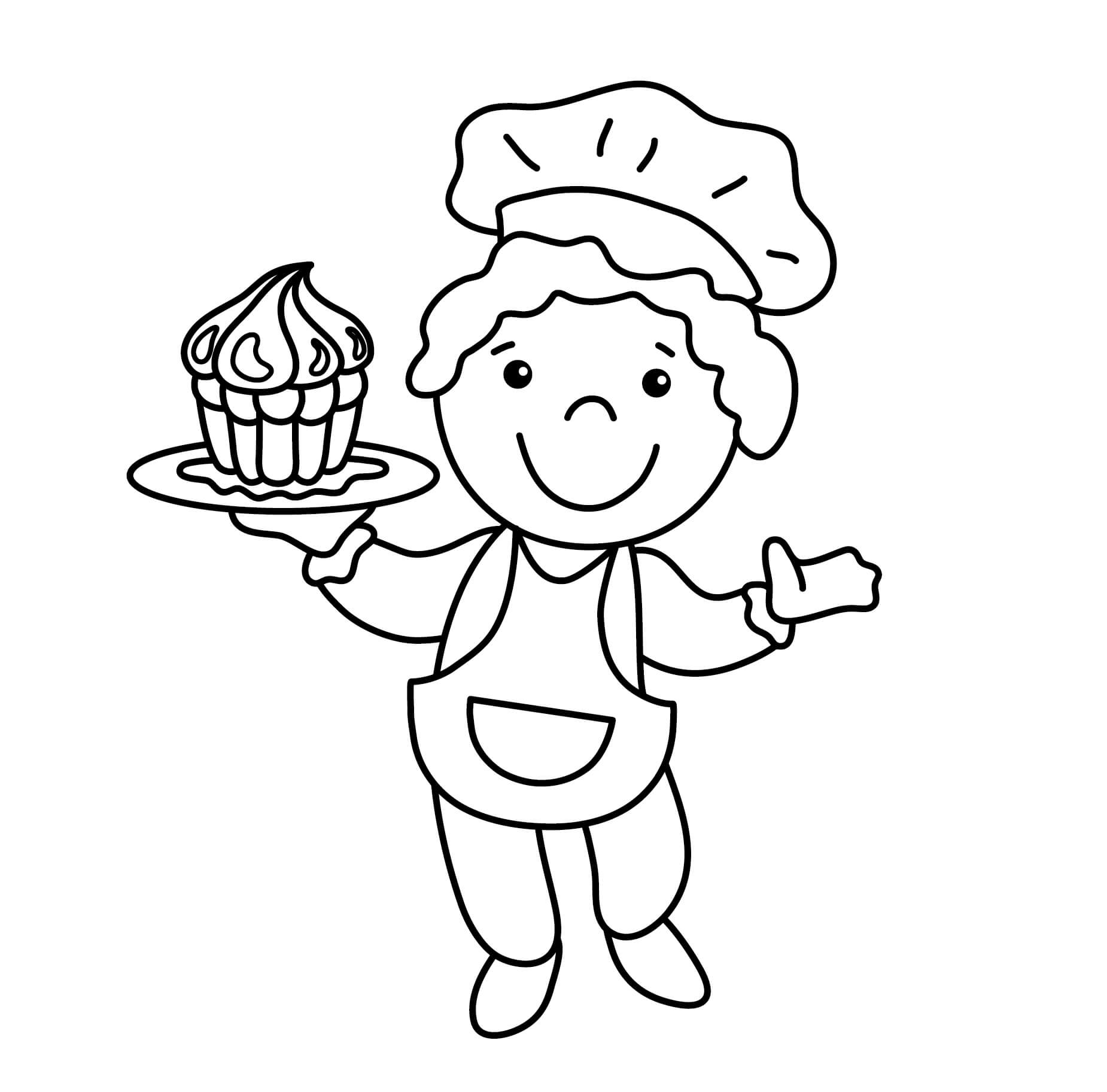 Cute Kid Chef Coloring Game Cute Kid Chef