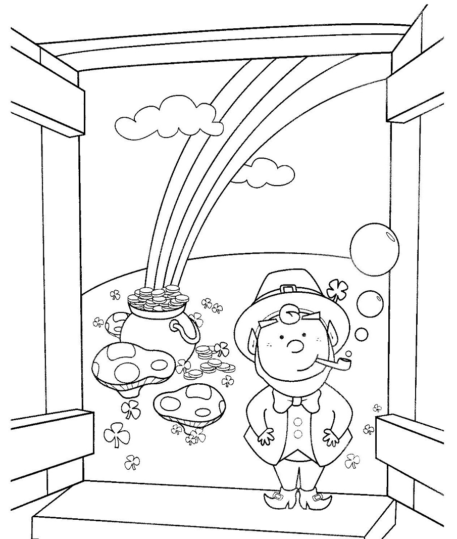 Cute Leprechaun Saint Patrick's Day Coloring Game Cute Leprechaun Saint Patrick's Day