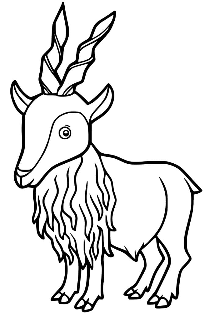 Cute Markhor Coloring Game Cute Markhor