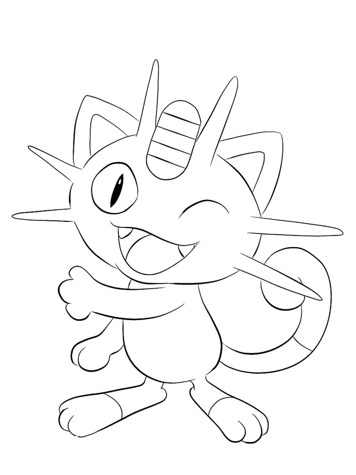 Cute Meowth Pokemon Coloring Game Cute Meowth Pokemon