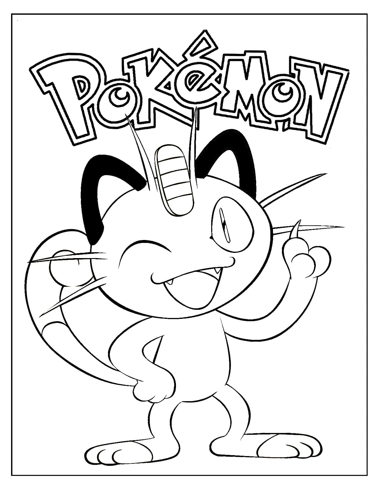 Cute Meowth Coloring Game Cute Meowth