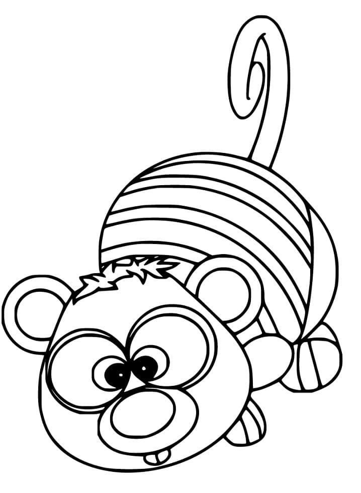 Cute Opossum Family Coloring - Play Free Coloring Game Online