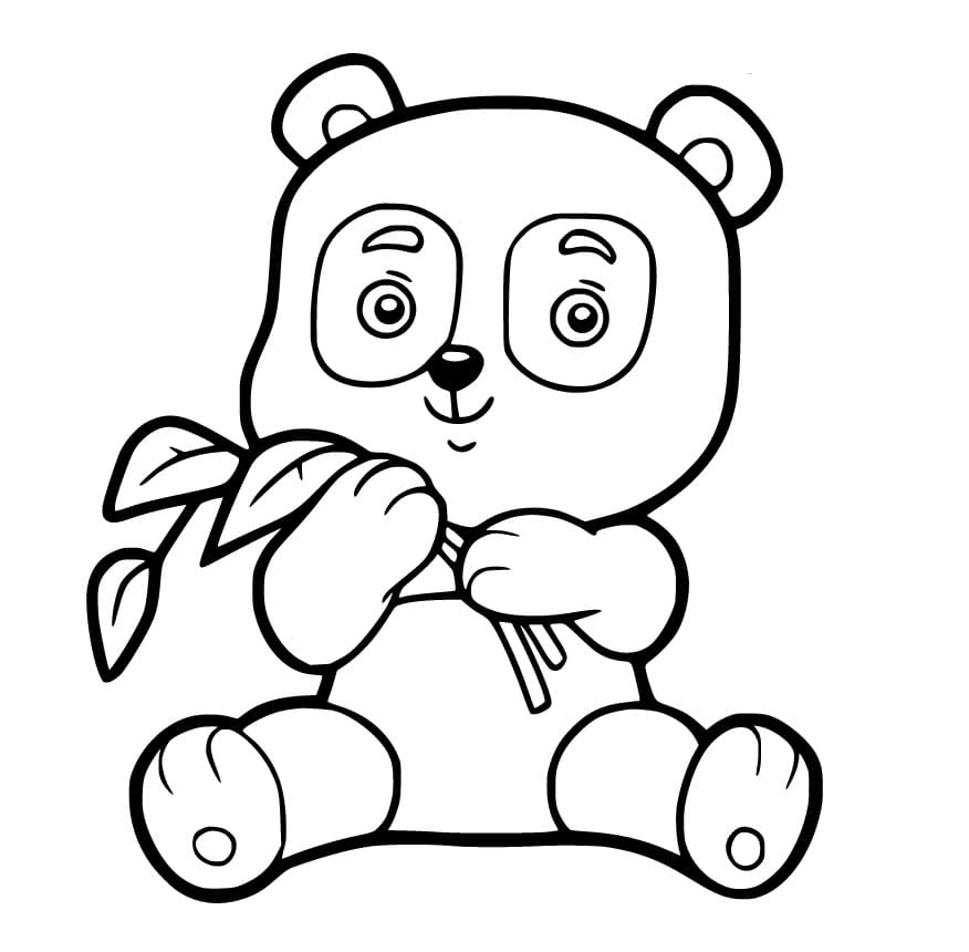 Cute Panda to Color Coloring Game Cute Panda to Color