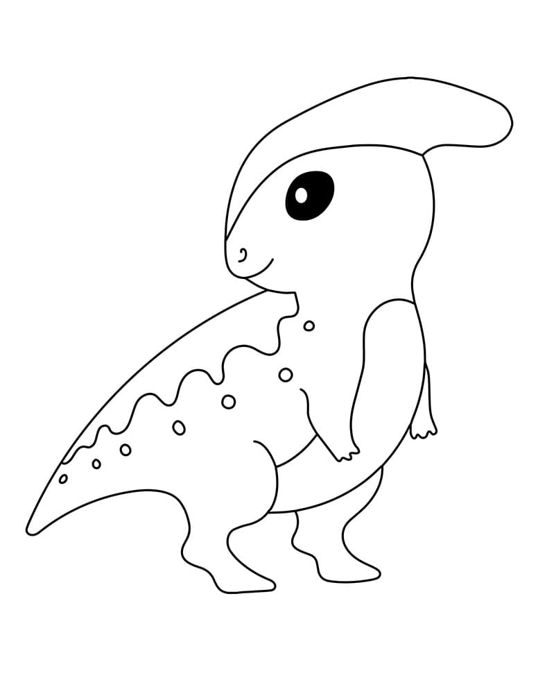 Cute Parasaurolophus 1 Coloring Game Cute Parasaurolophus 1