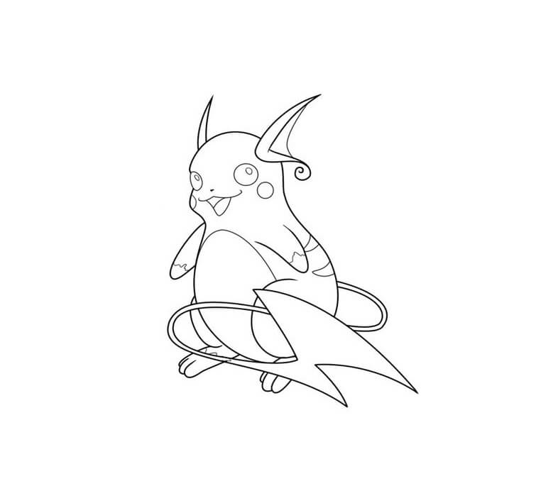 Cute Pokemon Raichu Coloring Game Cute Pokemon Raichu