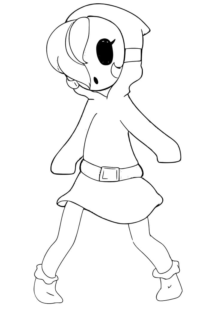 Cute Shy Guy Mario Coloring Game Cute Shy Guy Mario