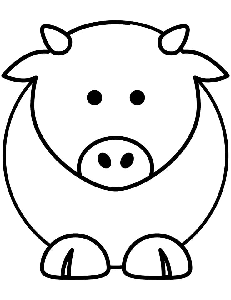 Cute Simple Cow Coloring Game Cute Simple Cow