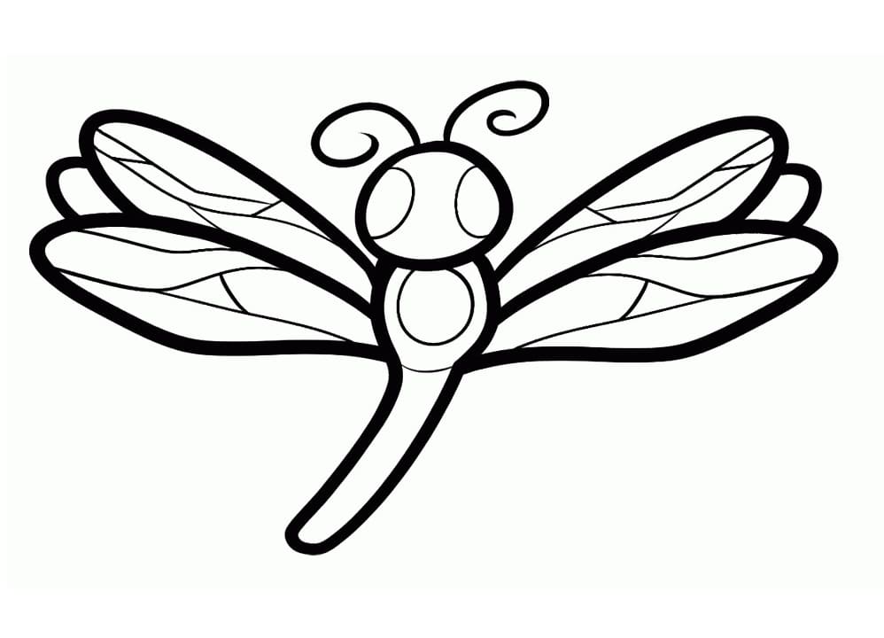 Cute Simple Dragonfly Coloring Game Cute Simple Dragonfly