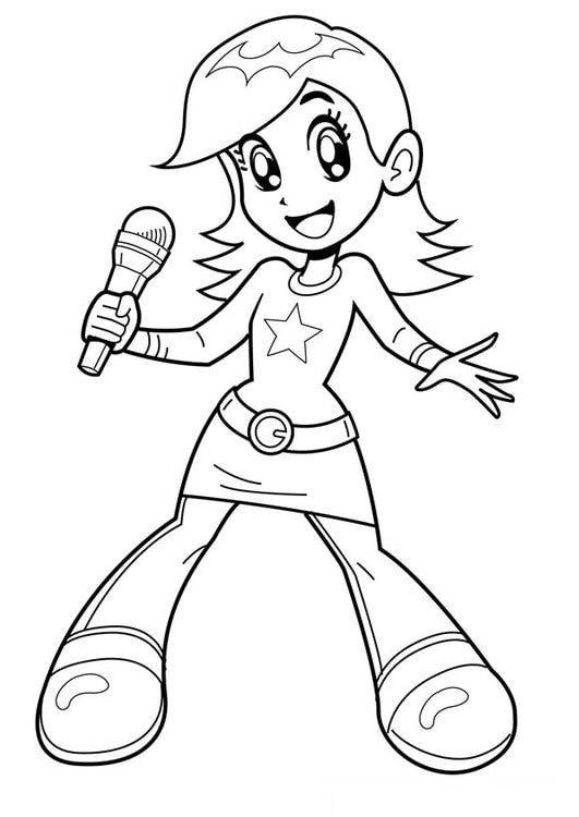 Cute Singer Coloring Game Cute Singer