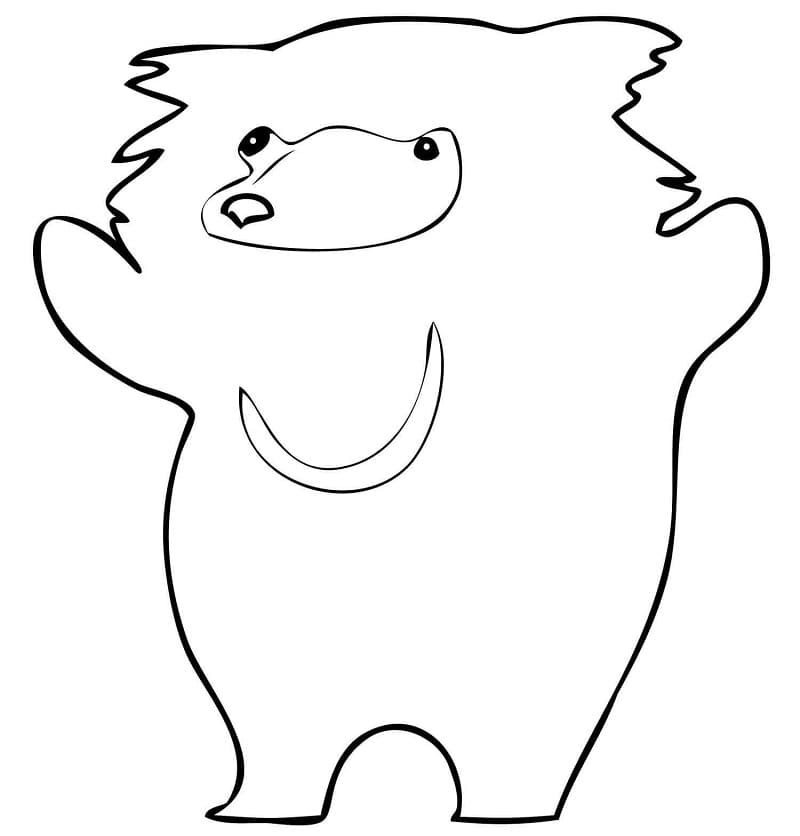Cute Sloth Bear Coloring Game Cute Sloth Bear