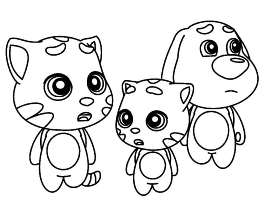 Cute Talking Tom and Friends Coloring Game Cute Talking Tom and Friends