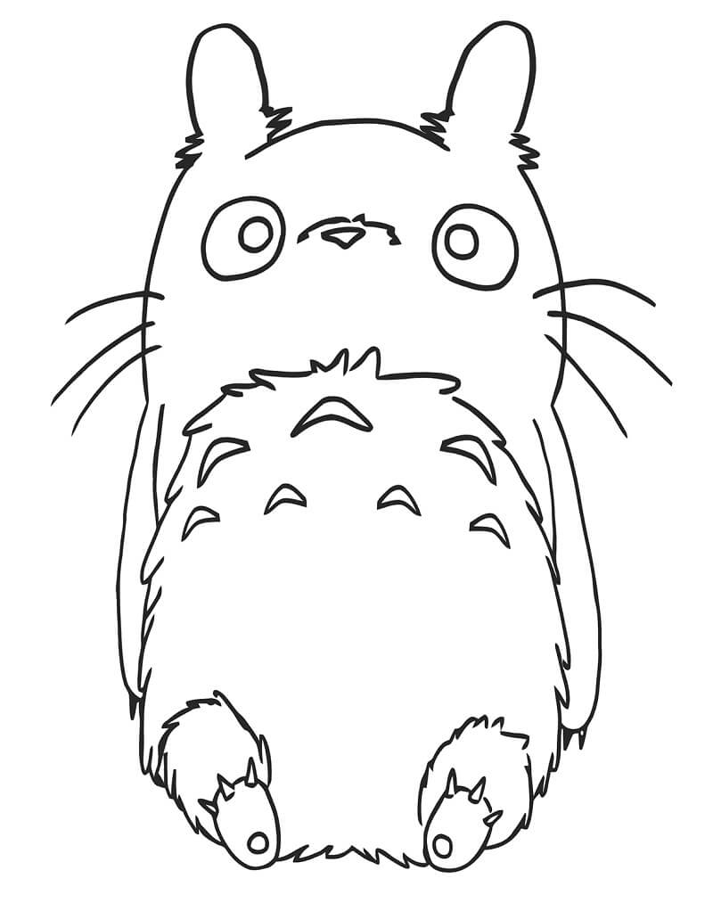 Cute Totoro 1 Coloring Game Cute Totoro 1