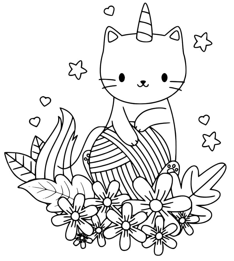 Cute Unicorn Cat Coloring Game Cute Unicorn Cat