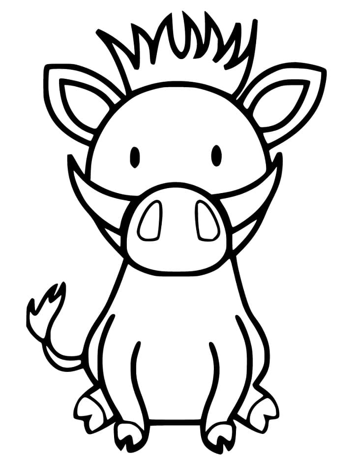 Cute Warthog Coloring Game Cute Warthog