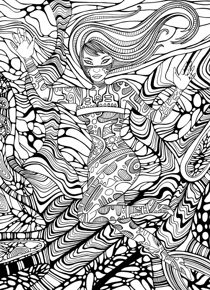 Cyberpunk Girl Psychedelic