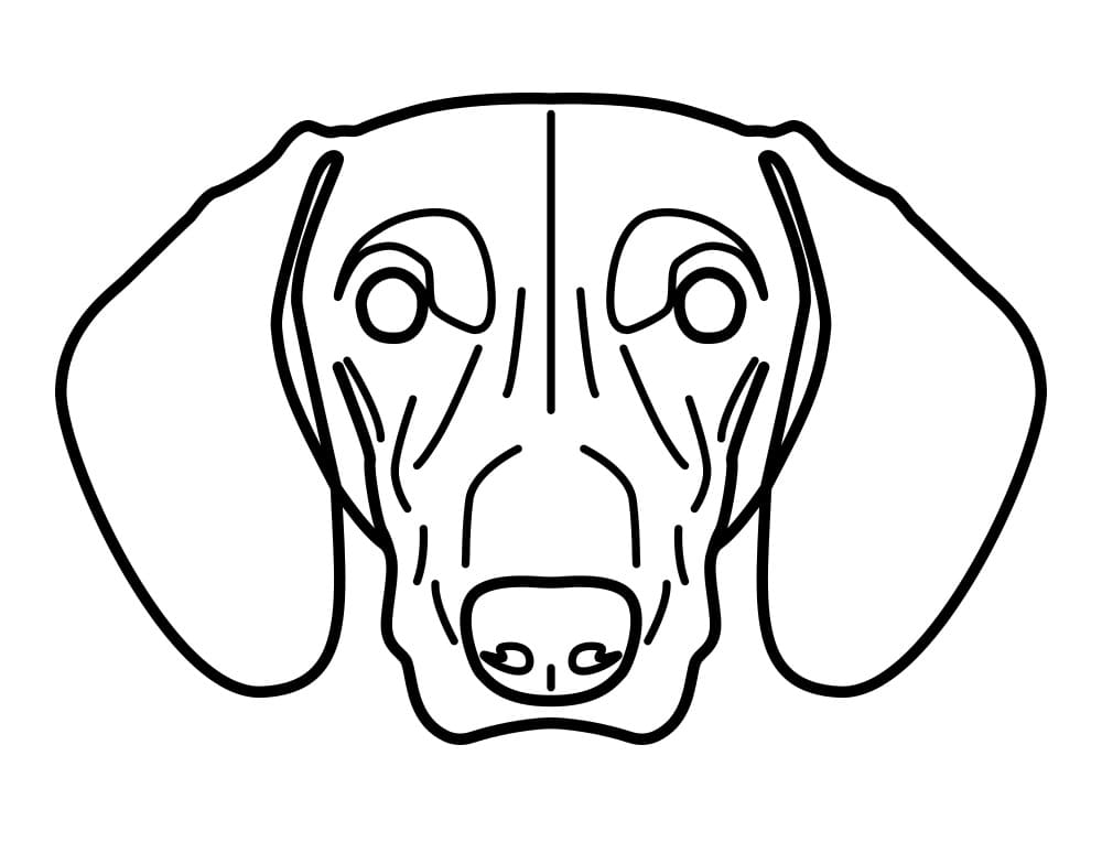 Dachshund Face Coloring Game Dachshund Face