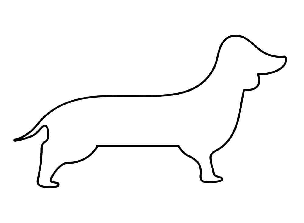 Dachshund Outline 1 Coloring Game Dachshund Outline 1
