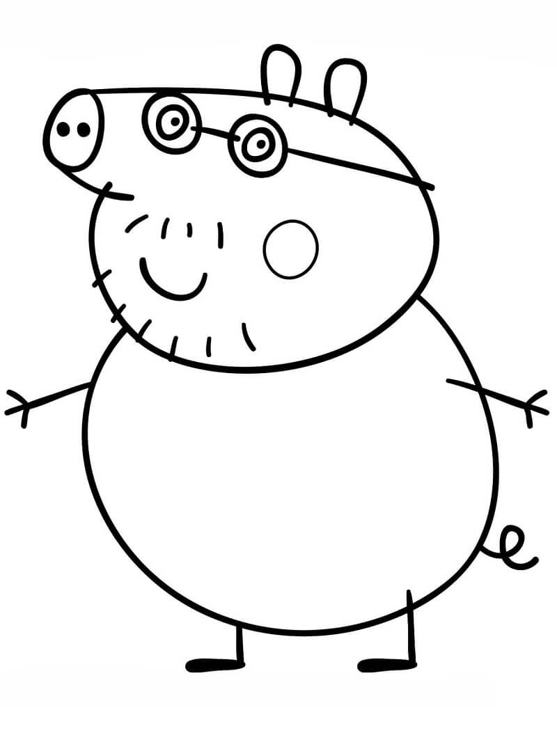 Daddy Pig Coloring Game Daddy Pig