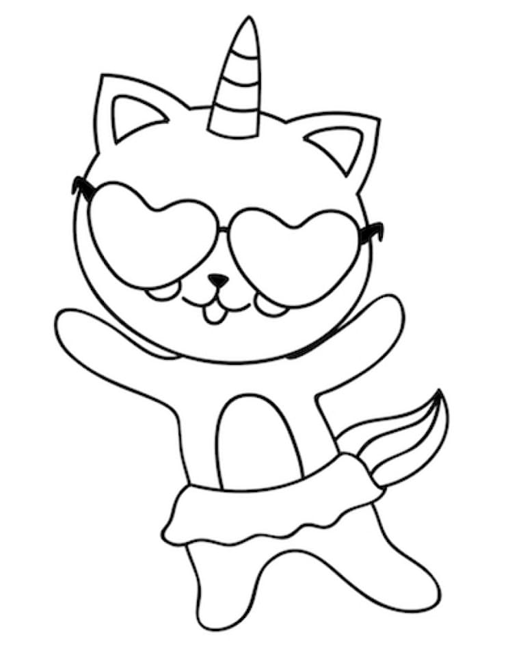 Dancing Unicorn Cat Coloring Game Dancing Unicorn Cat