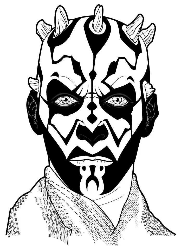 Darth Maul 2 Coloring - Play Free Coloring Game Online