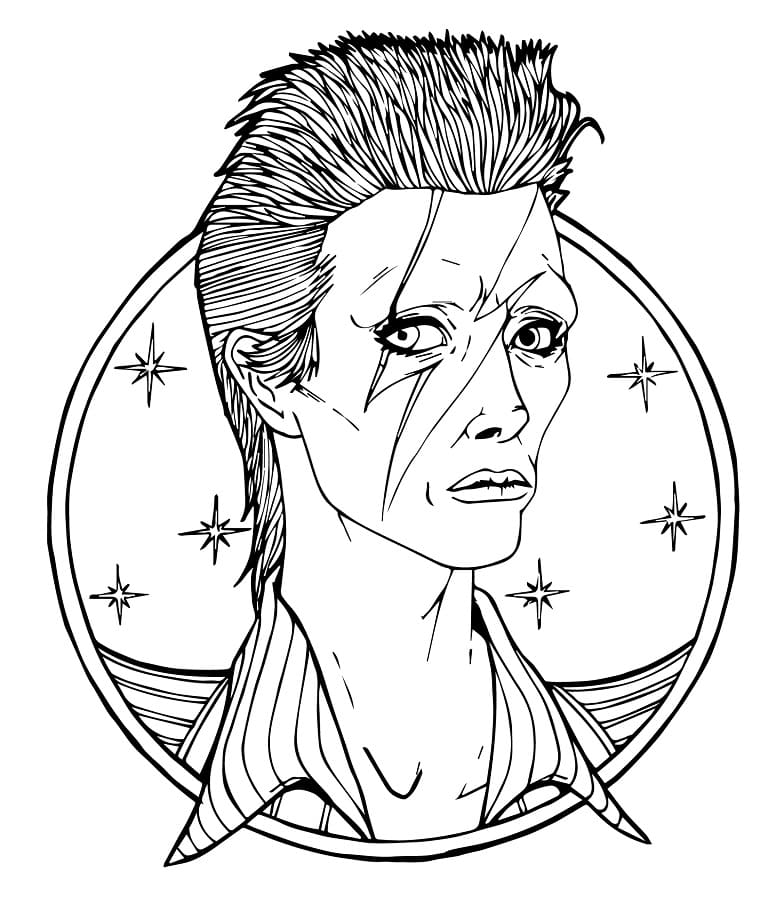 David Bowie British Rockstar Coloring Game David Bowie British Rockstar