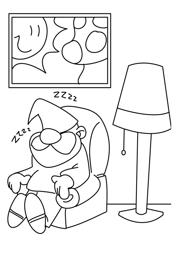 David the Gnome Sleeping