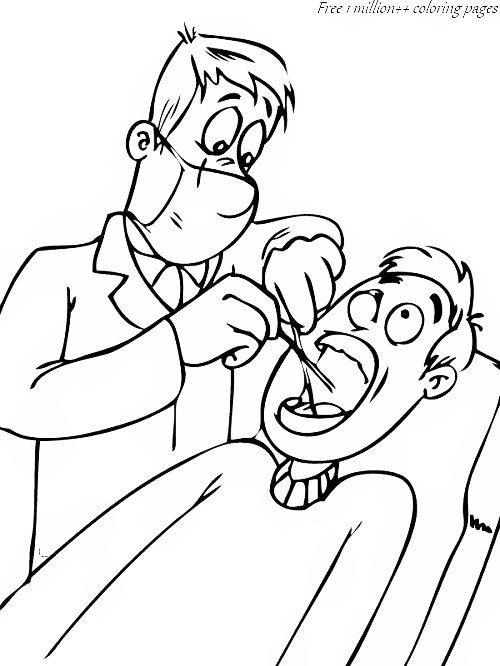 Dentist With A Tooth Coloring - Play Free Coloring Game Online