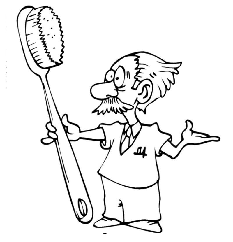 Dentist and Big Brush Coloring Game Dentist and Big Brush