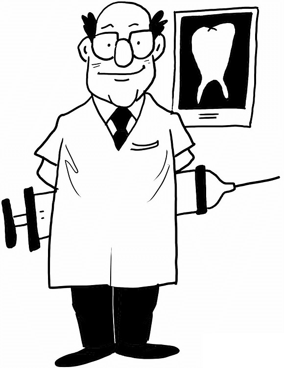 Dentist and Big Syringe Coloring Game Dentist and Big Syringe