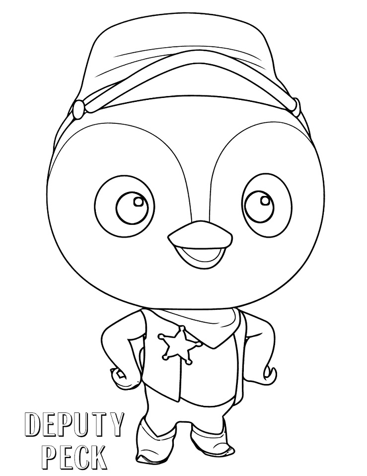 Deputy Duck Coloring Game Deputy Duck