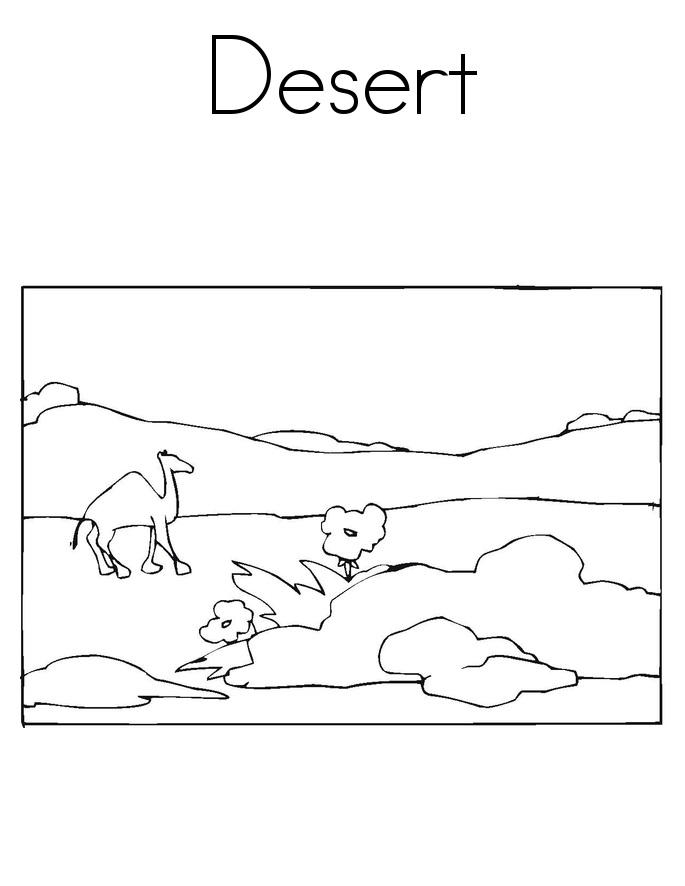 Desert Scene Coloring Game Desert Scene