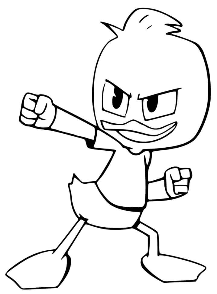 Dewey Duck from Ducktales Coloring Game Dewey Duck from Ducktales
