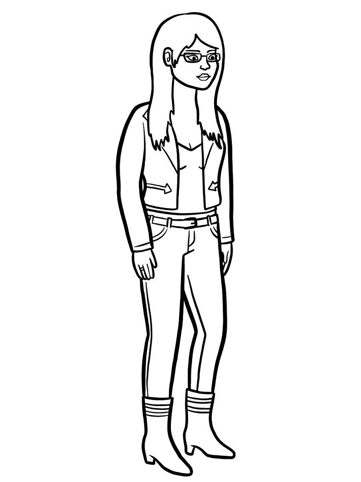 Diane Nguyen from BoJack Horseman 1 Coloring - Play Free Coloring Game ...