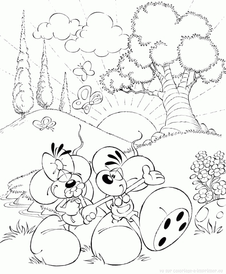 Diddlina and Diddl 2 Coloring - Play Free Coloring Game Online