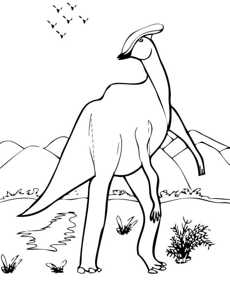 Dinosaur Parasaurolophus Coloring Game Dinosaur Parasaurolophus