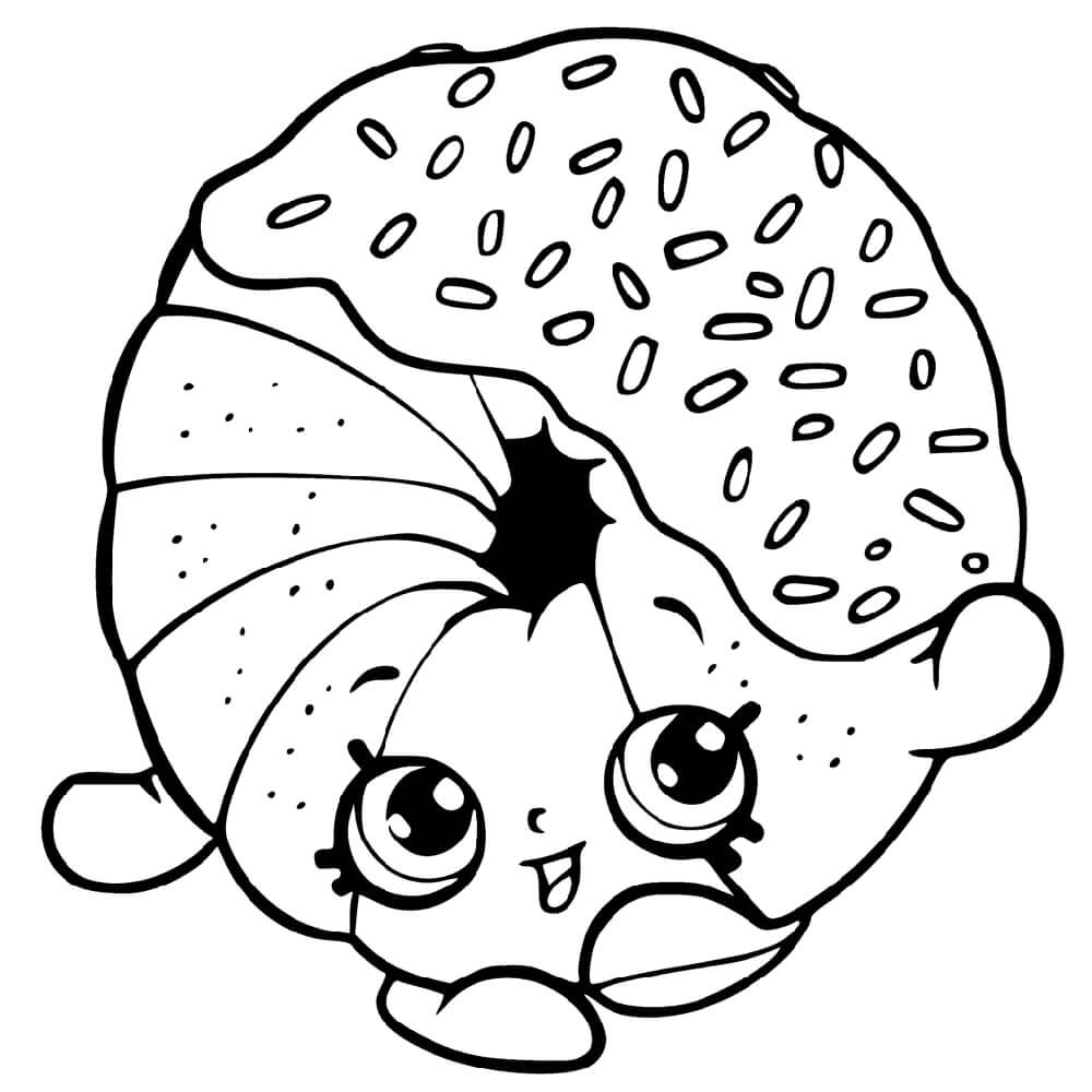 Dippy Donut Shopkin Coloring Game Dippy Donut Shopkin
