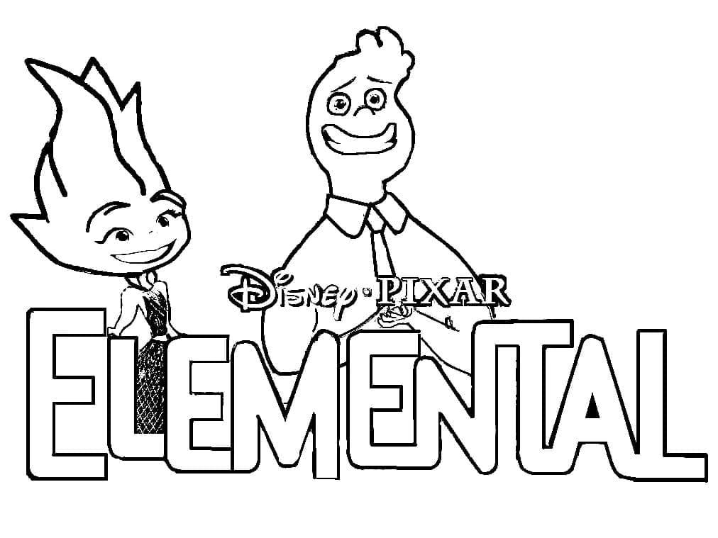 Disney Pixar Elemental Coloring - Play Free Coloring Game Online