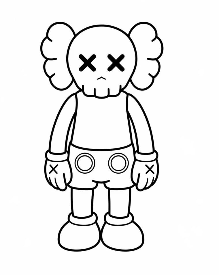 Doll Kaws Coloring Game Doll Kaws