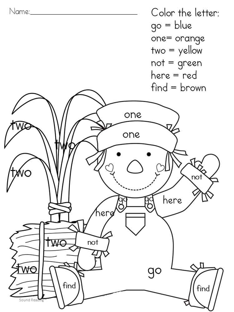 Doll Sight Words Coloring Game Doll Sight Words